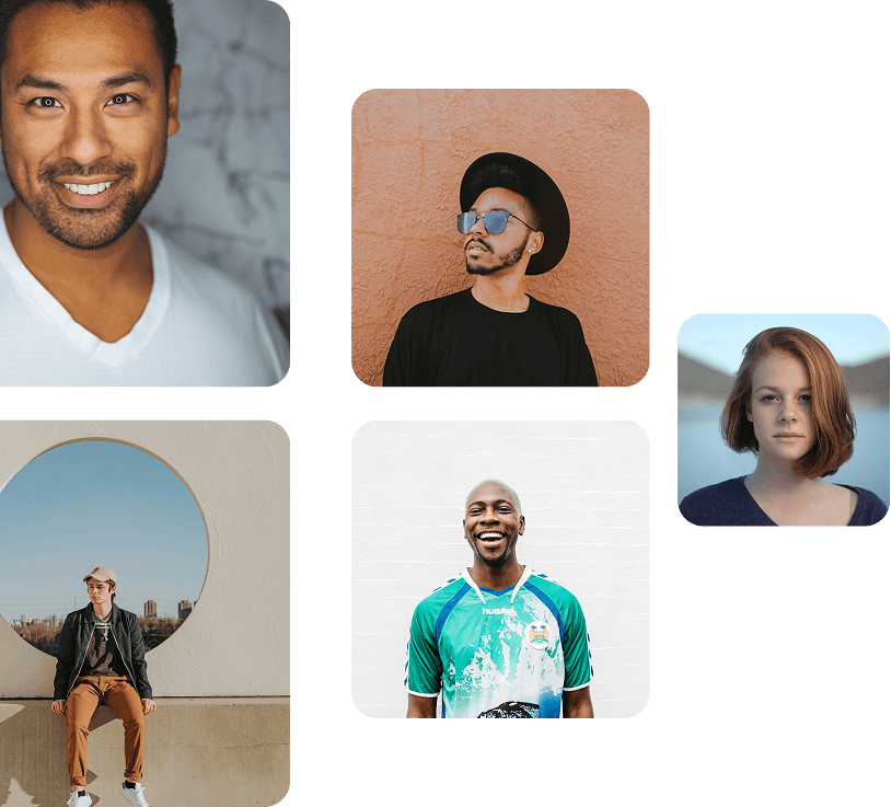 Content creators collage